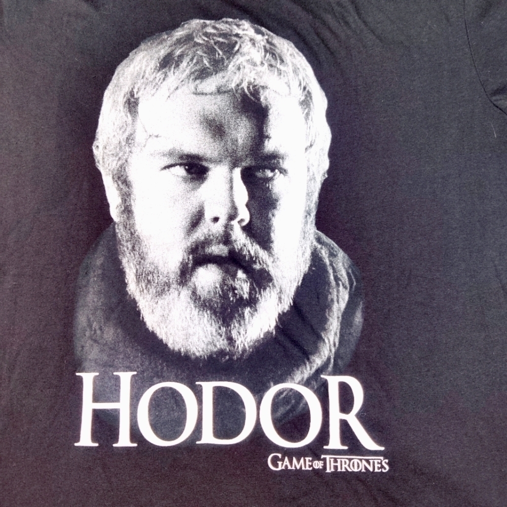 Game of Thrones Hodor Tee Shirt T-shirt Black Mens Sz Large NEW w/ Tags - Picture 2 of 10